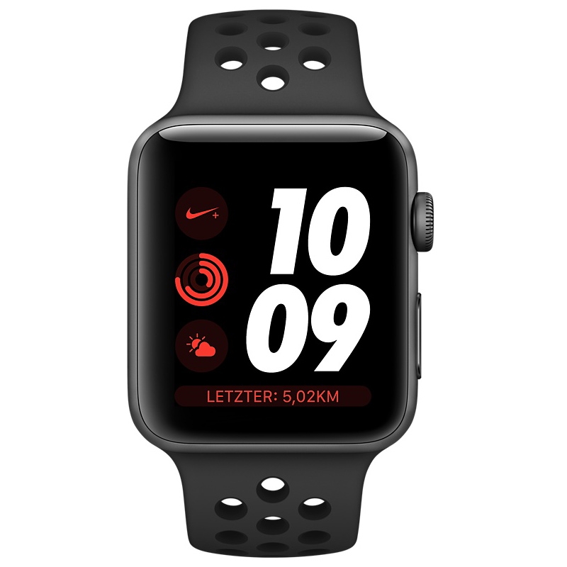 Apple Watch Nike+ GPS + LTE 38mm Space Grau Alu Nike Sportband Anthrazit/Schwarz