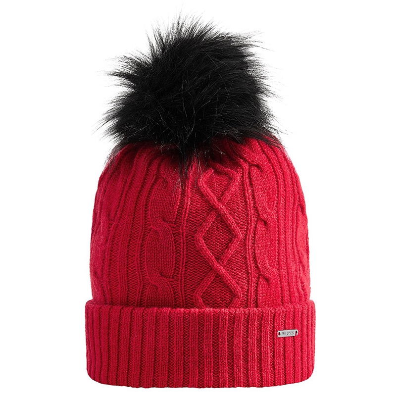 Vulpés Vulpini - Beheizbare Strickmütze fransig, rot