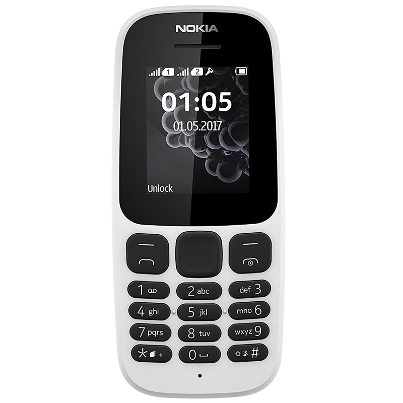 Nokia 105 (2017) Dual-SIM Handy weiß
