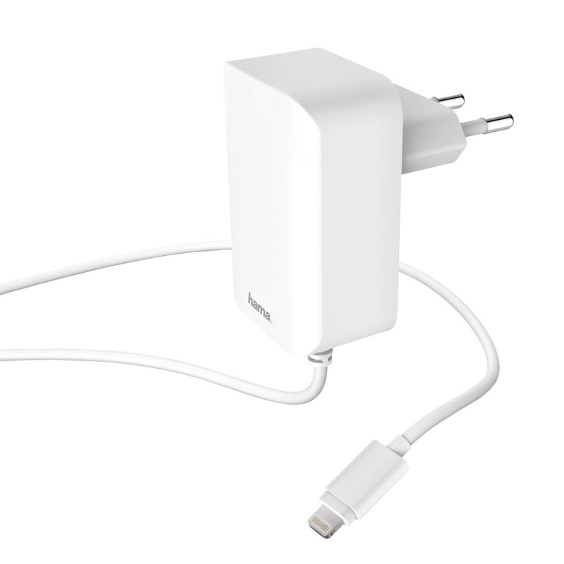 Hama Ladegerät, Lightning, 2,4 A, Weiß