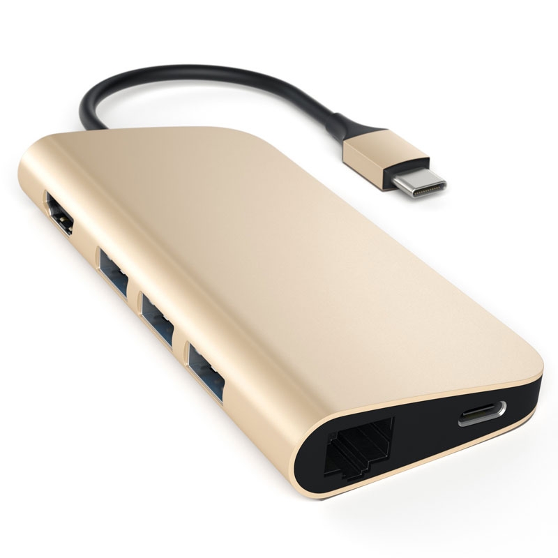 Satechi Type-C Multi-Port Adapter 4K Ethernet Gold
