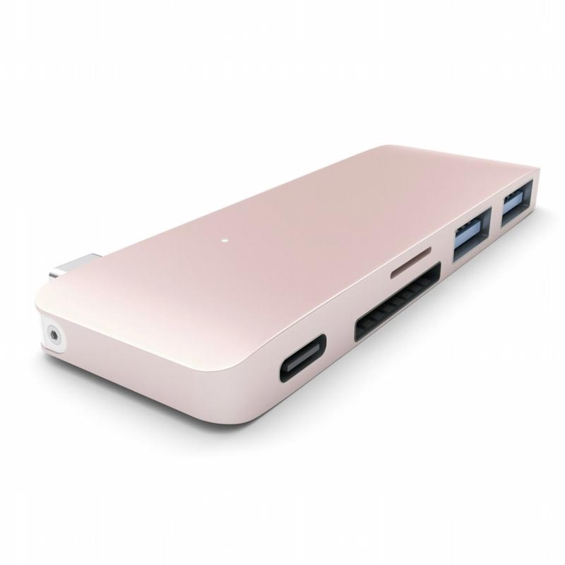Satechi Type-C USB Passthrough Hub Rosegold