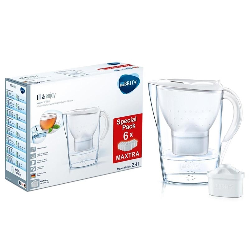 Brita Marella Cool Weiß inkl. 6 Maxtra Kartuschen
