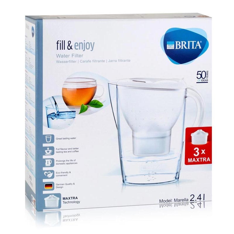 Brita Wasserfilter Marella Cool weiß inklusive 3 Kartuschen