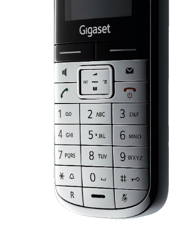 Gigaset SL350A Schnurlostelefon mit Anrufbeantworter platin schwarz