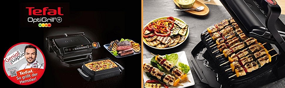Tefal Optigrill plus GC7148 Snacking und Baking schwarz