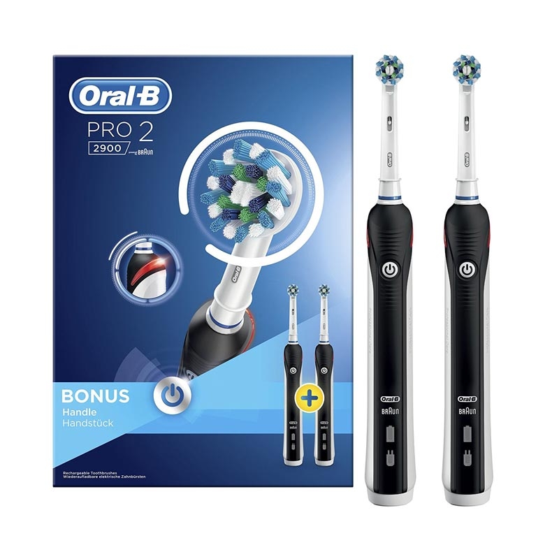 Braun Oral-B Pro 2 2900 Elektrische Zahnbürste + Bonus Pack mit 2xHandstück