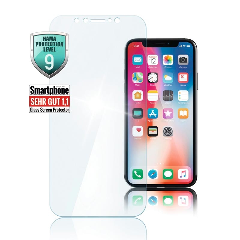 Hama Echtglas-Displayschutz "Premium Crystal Glass" für Apple iPhone X