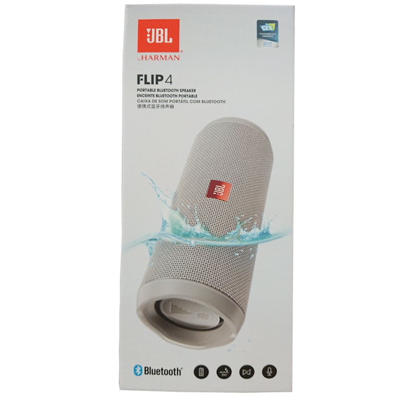 JBL Flip 4 Wireless Portable Stereo Speaker grau Ausstellungsgerät
