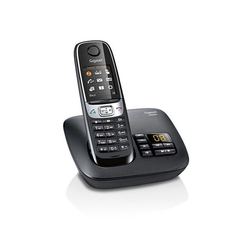 Gigaset C620A Duo Schnurlostelefon mit AB schwarz