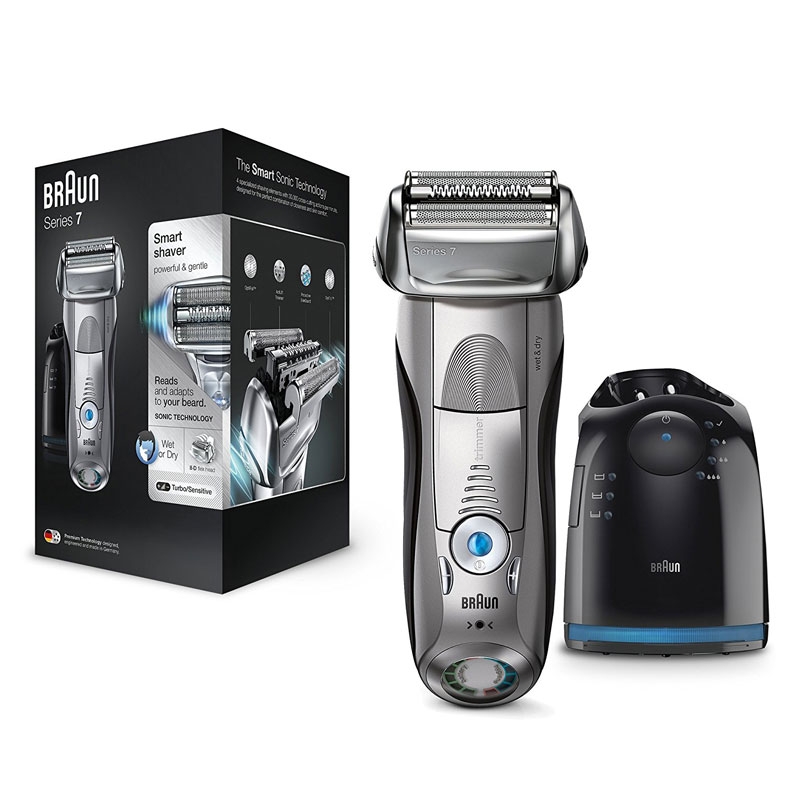 Braun Series 7 7898cc Elektrischer Rasierer Wet&Dry Reinigungs- und Ladestation