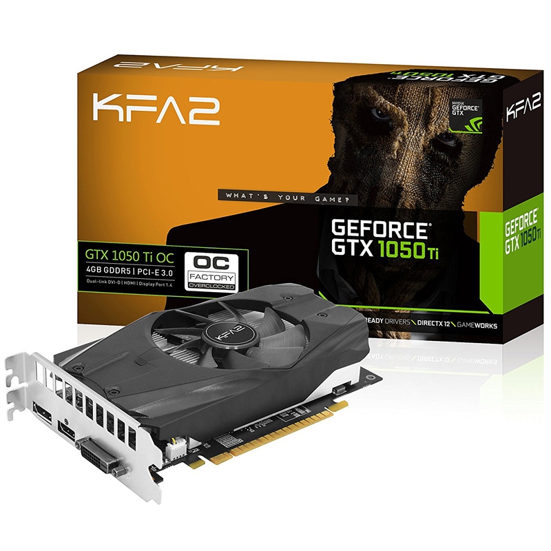 KFA2 GeForce GTX 1050 Ti OC PCI-E Gaming-Grafikkarte