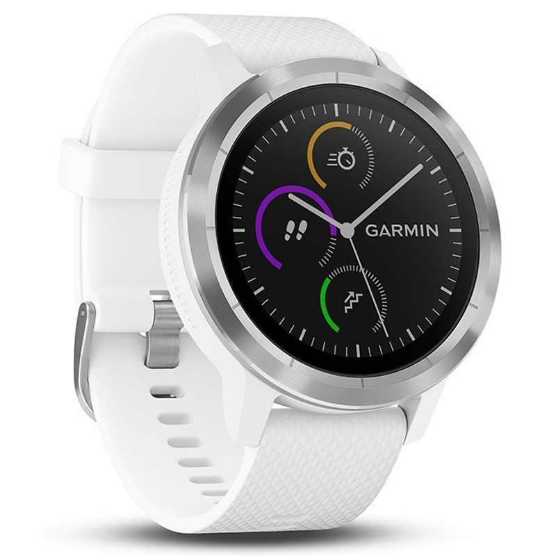 Garmin vívoactive 3 GPS-Fitness-Smartwatch Weiß/Silber