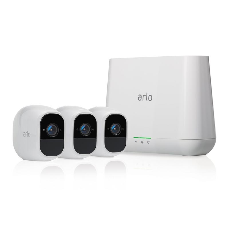 Netgear Arlo Pro wiederaufladebare kabellose 3 HD-Sicherheitssystem-Kamera mit Audio und Sirene