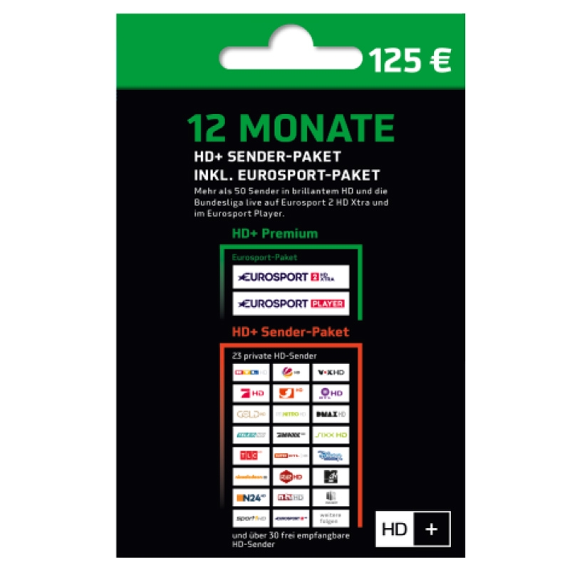 HD+ inkl. Eurosport Verlängerung für 12 Monate