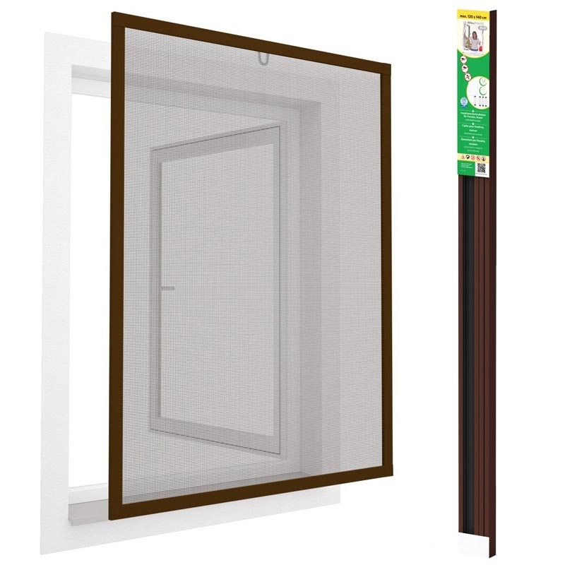 easy life Fenster Fliegengitter greenLINE 120 x 140 cm in Braun