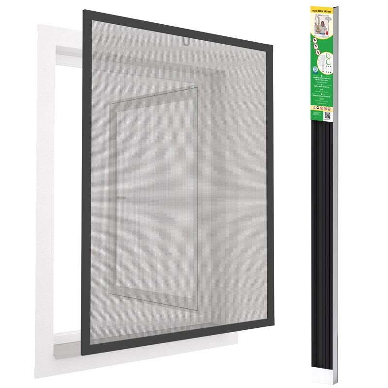 easy life Fenster Fliegengitter greenLINE 120 x 140 cm in Anthrazit Ausstellungsgerät