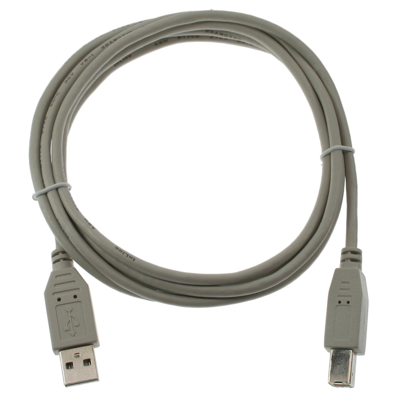 InLine USB 2.0 Kabel A/B 1m beige 34510H