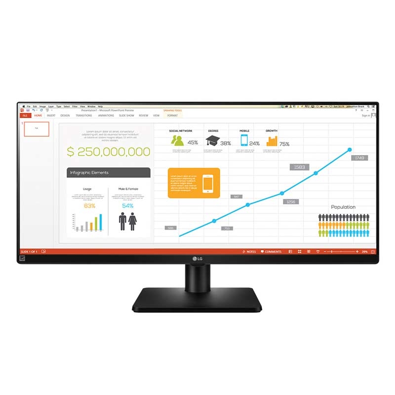 LG 34UB67-B.AEU 86,4 cm (34 Zoll) LED-Monitor