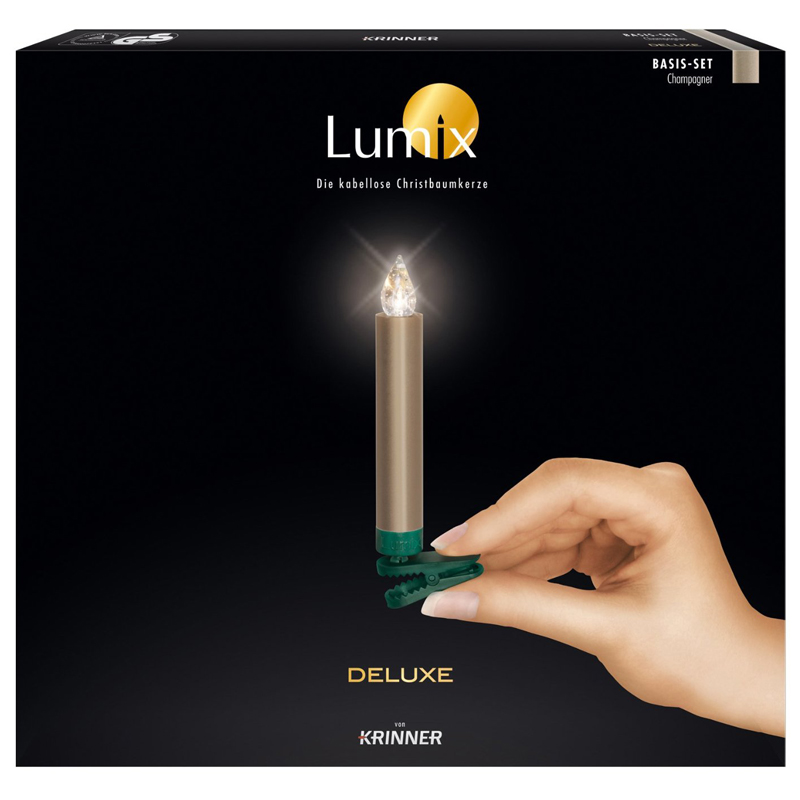 Krinner Lumix Deluxe Basis Set Champagner LED-Christbaumbeleuchtung