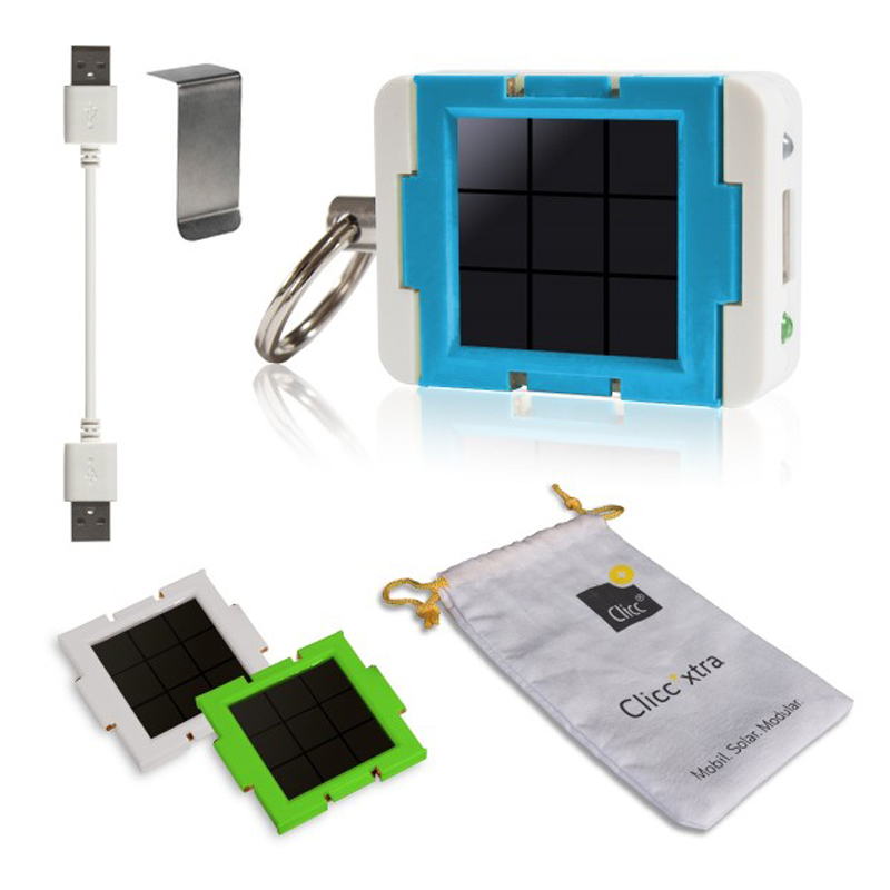 Clicc x*tra Set ClicLite + CL/Gr/Sky USB-Solarladegerät