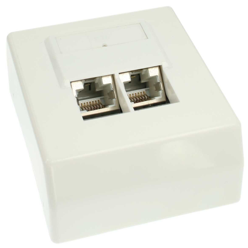 Anschlussdose AP2xRJ45 Buchse weiß