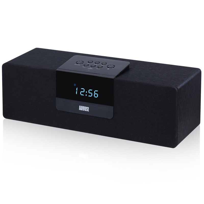 August SE50 30W Bluetooth Lautsprecher mit UKW Radio schwarz