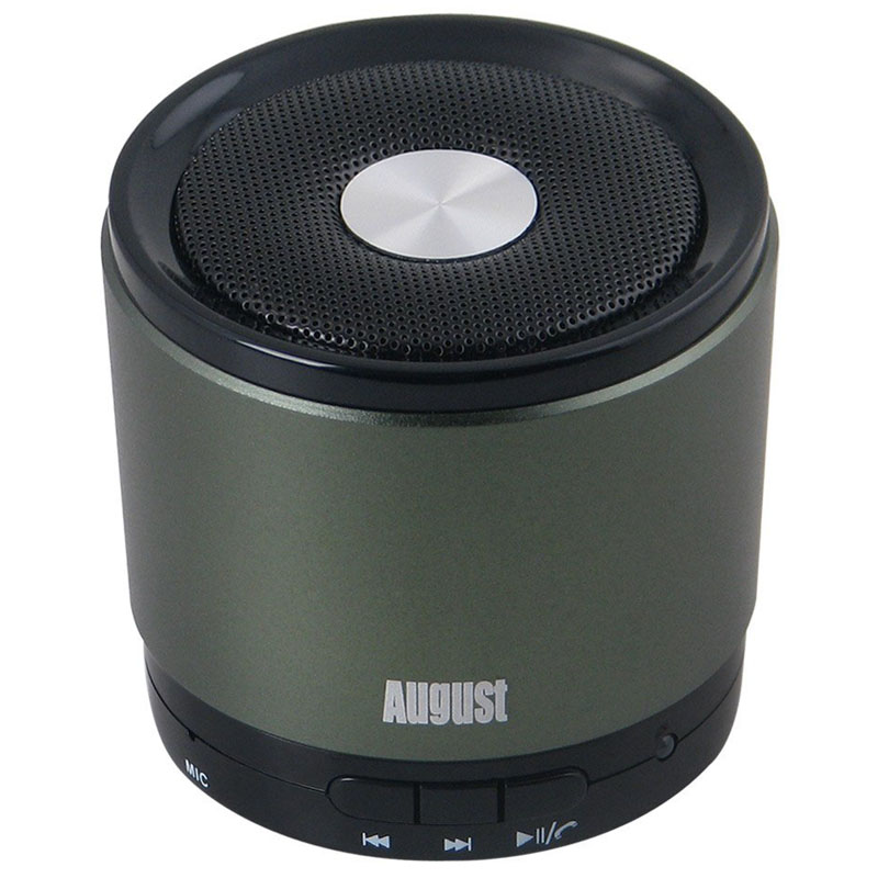 August MS425G tragbarer Bluetooth Lautsprecher mit Mikrofon grün