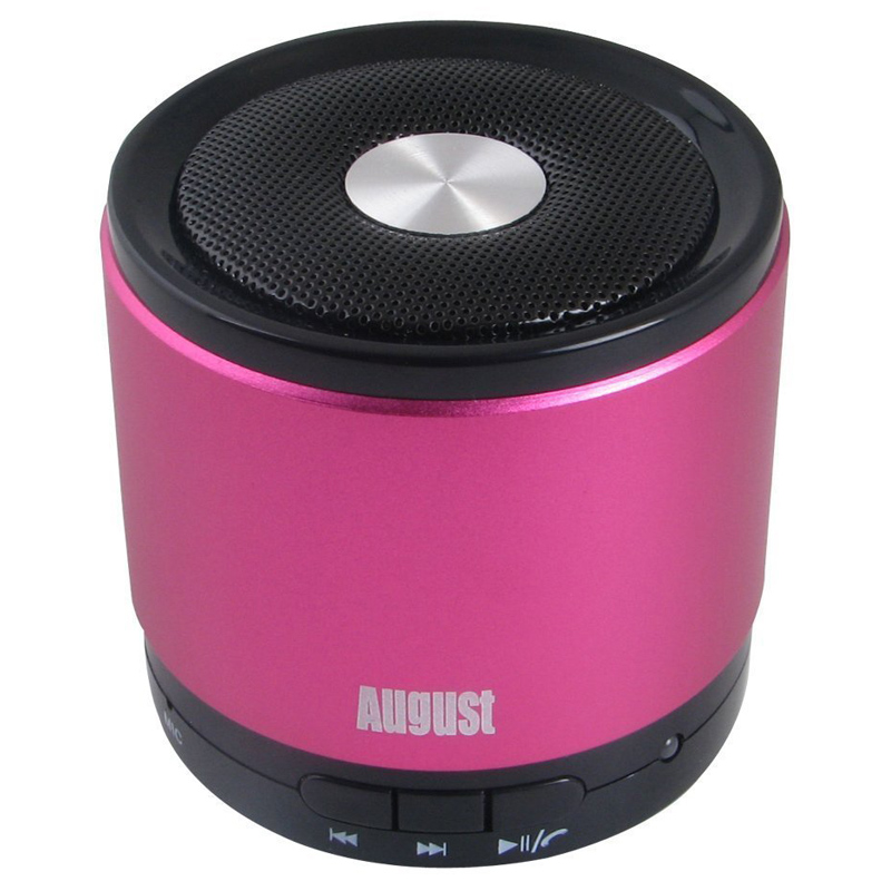 August MS425P tragbarer Bluetooth Lautsprecher mit Mikrofon pink