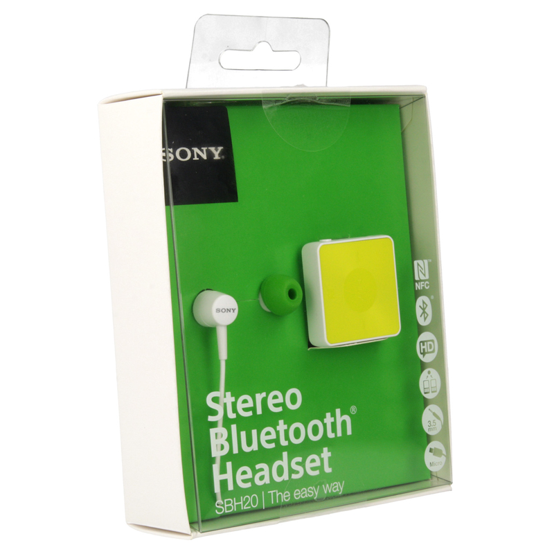 Sony BT Headset Stereo SBH20 lime/weiß