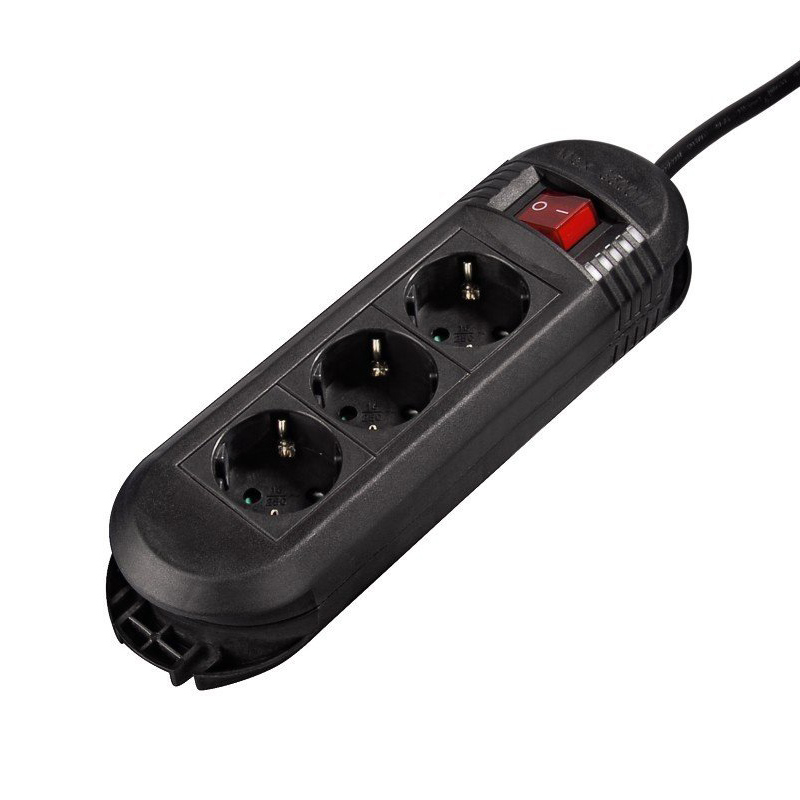 Hama Steckdosenleiste Colour 3-fach Schwarz