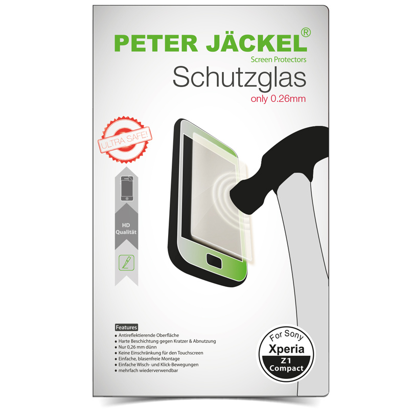 Peter Jäckel HD Glass Protector für Sony Xperia Z1 Compact