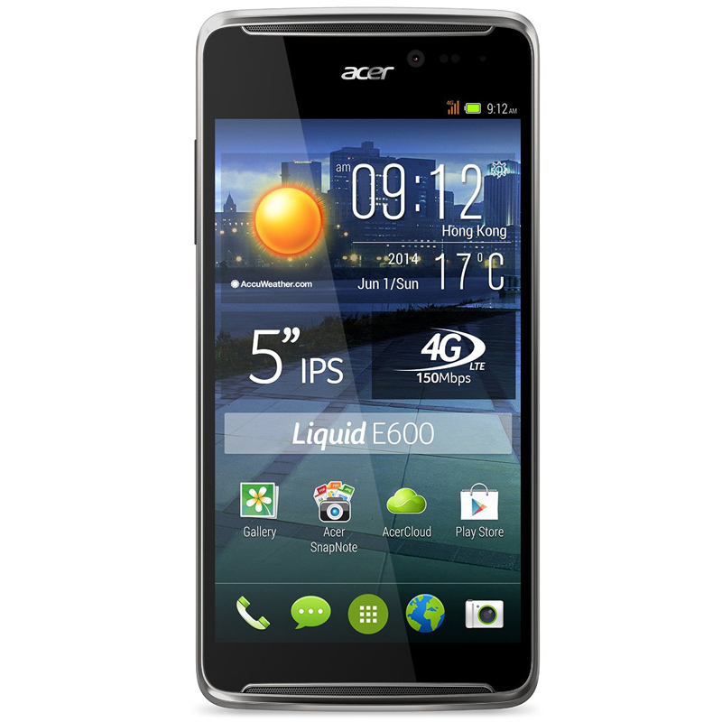 Acer Liquid E600 Plus Handy grau-schwarz