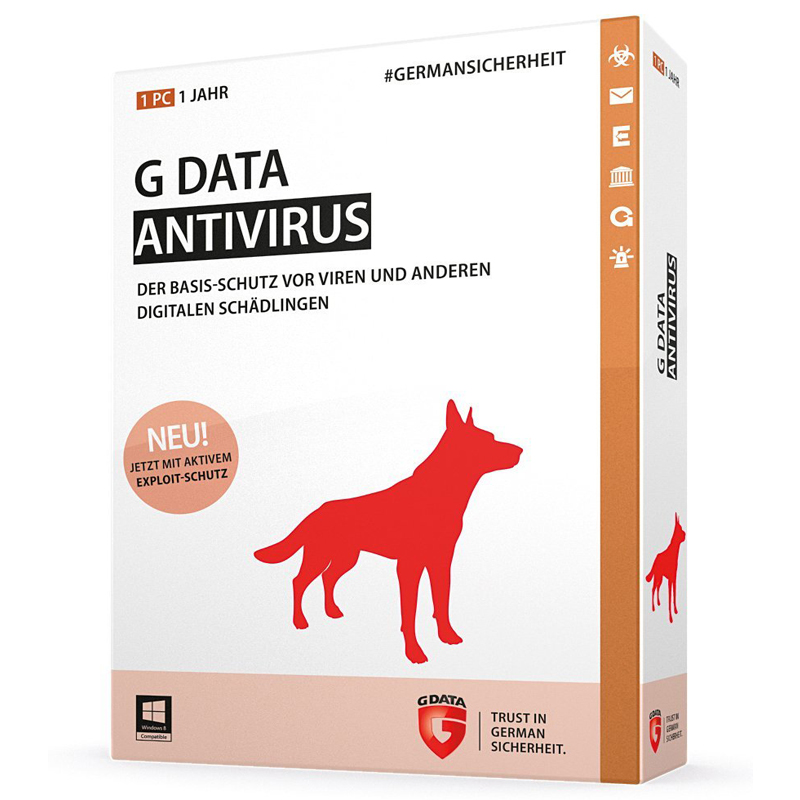 GData AntiVirus 2015 1 User 1 Jahr Box
