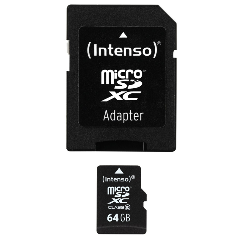 Intenso MicroSD Card 64GB + SD-Adapter