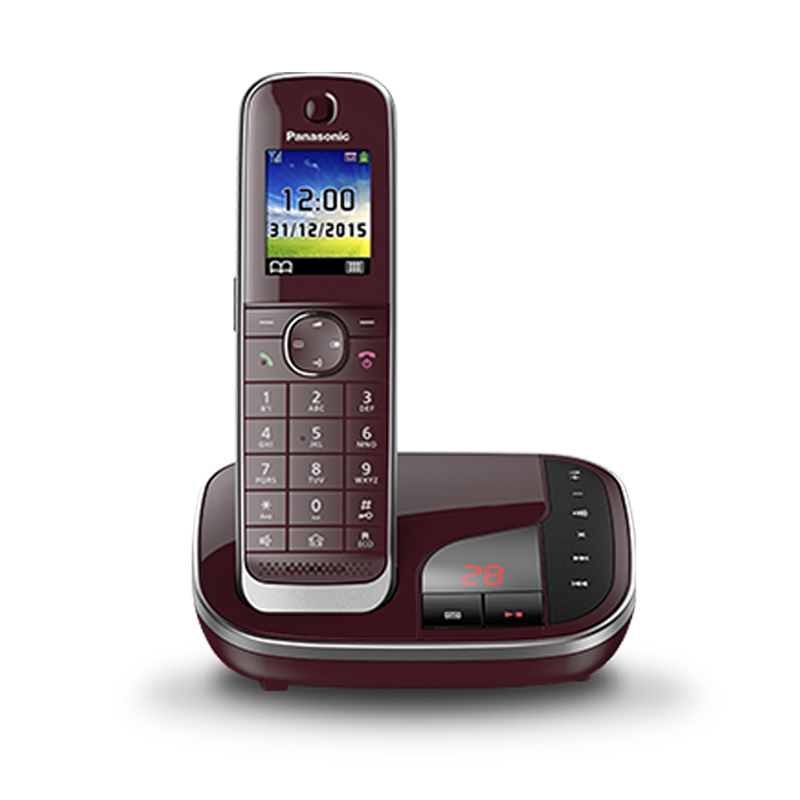 Panasonic KX-TGJ320GR Telefon Weinrot