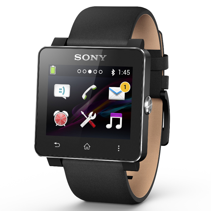 Sony SE20 Lederarmband für SmartWatch 2 schwarz