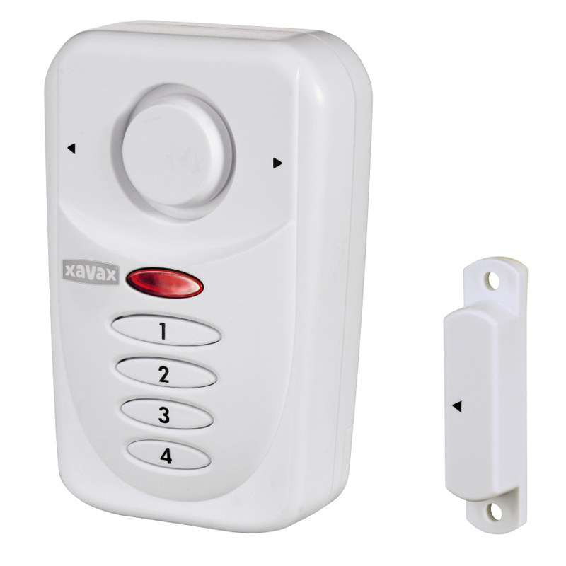 Xavax Fenster-/Tür-Alarm-Sensor mit PIN-Code