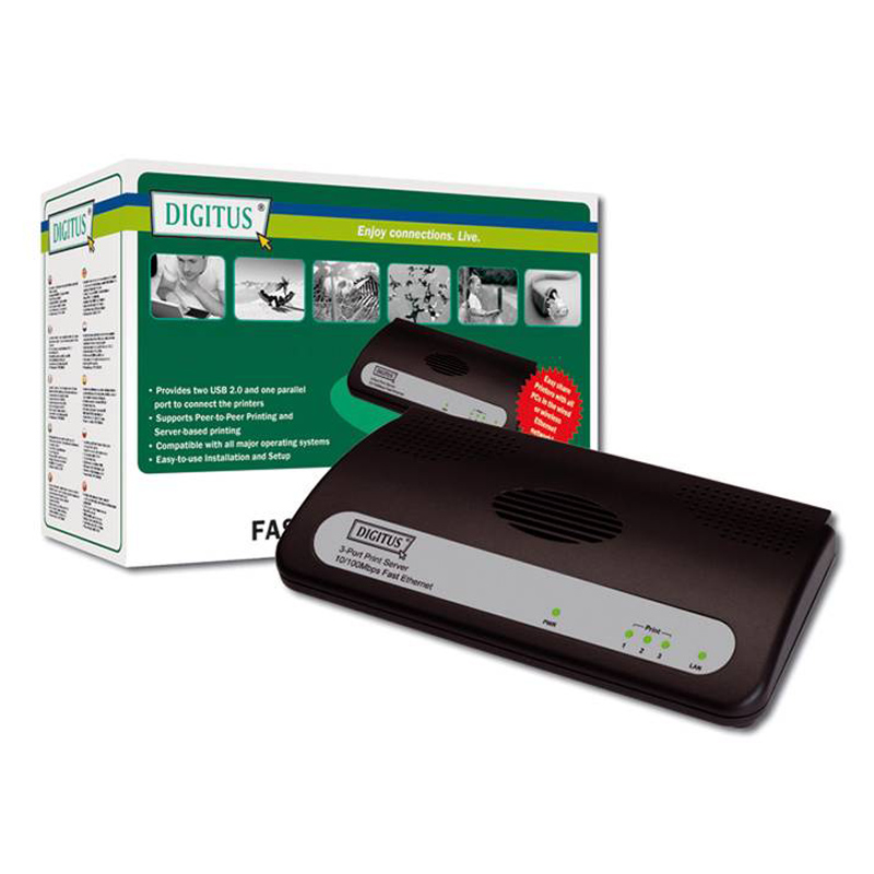 Digitus Fast Ethernet Print Server DN-13006-W