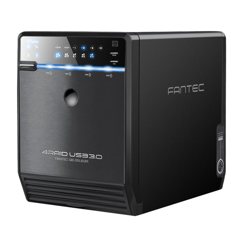 FANTEC QB-35US3R schwarz Gehäuse für 4 Festplatten