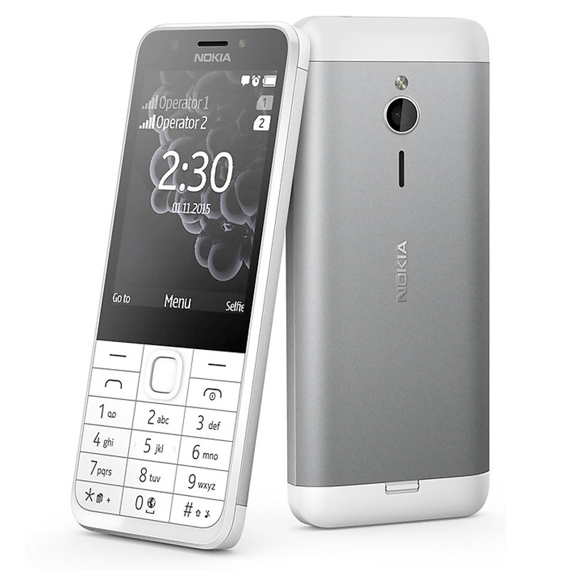 Nokia 230 Dual-SIM silver Handy