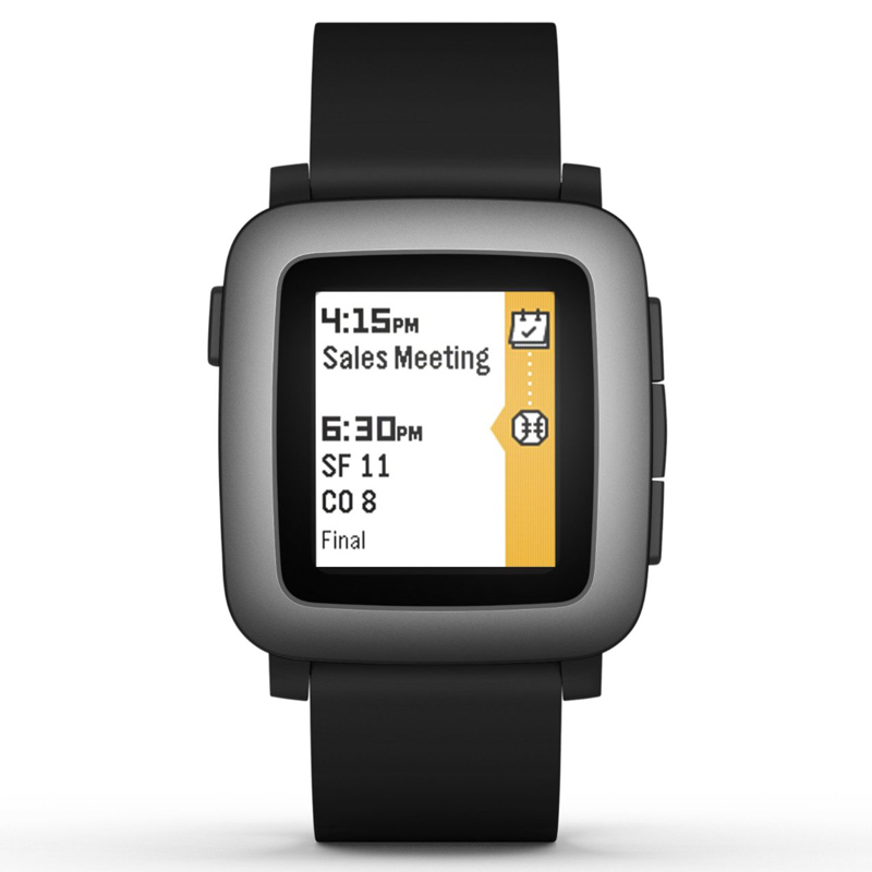 Pebble Time Smartwatch schwarz