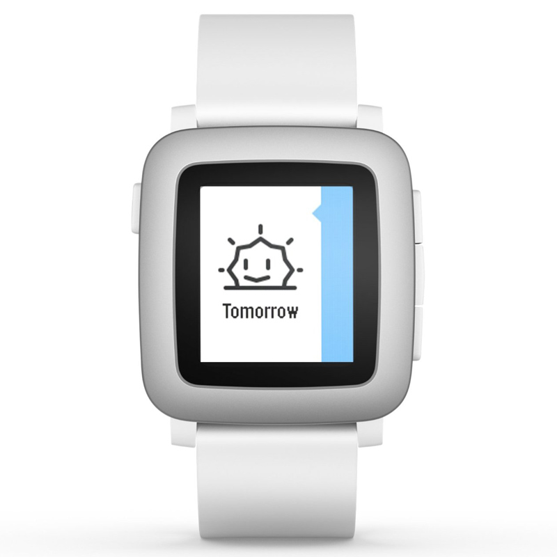 Pebble Time Smartwatch weiß