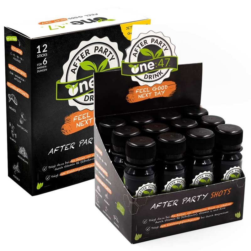 one:47 After Party Drink Set | 12 Shots, 12 Sticks
