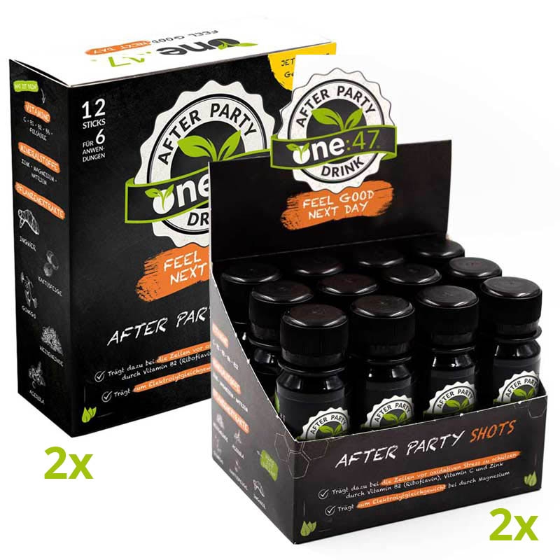 one:47 After Party Drink Set XL | 24 Shots, 24 Sticks