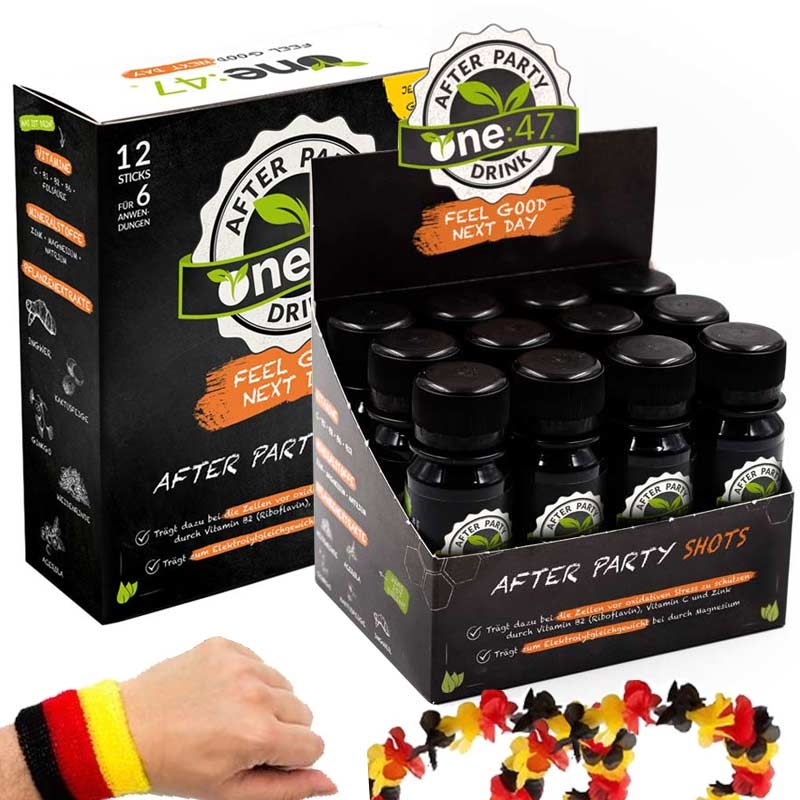 one:47 After Party Drink Fan Special | 12 Shots, 24 Sticks, Fanartikel