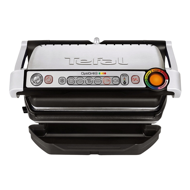 Tefal GC712D12 Optigrill plus Kontaktgrill silber/schwarz