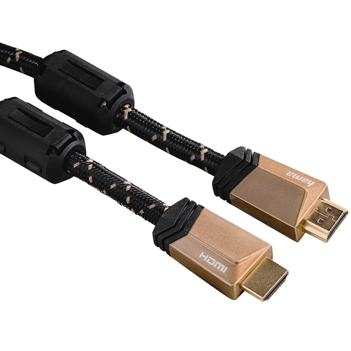Hama High Speed HDMI™-Kabel, Stecker - Stecker, Ferrit, Metall, Ethernet, 3,0 m