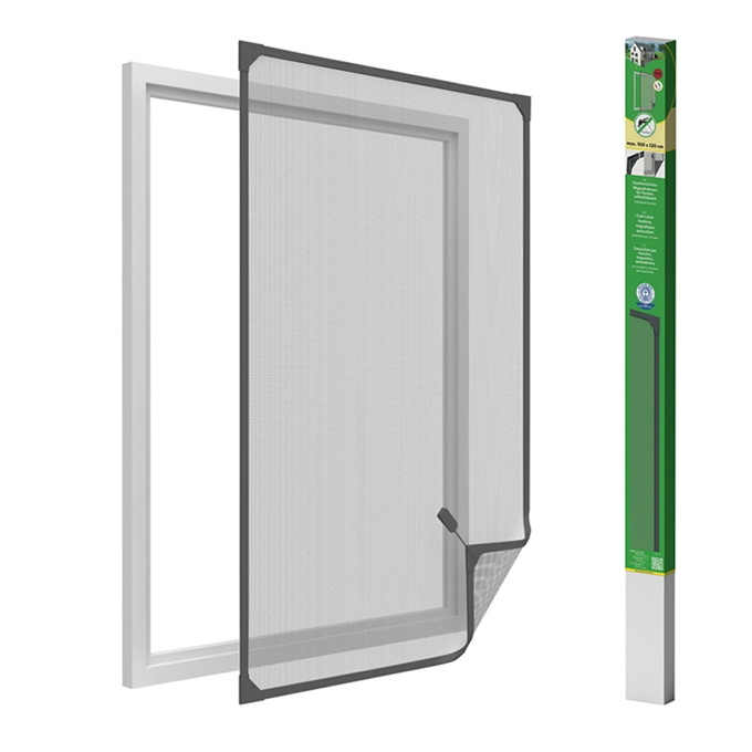 easy life Insektenschutz Fenster 100 x 120cm anthrazit