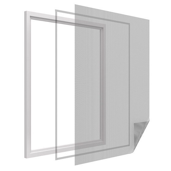 easy life Insektenschutzgitter für Fenster inkl. Klettband 130 x 150 cm weiss